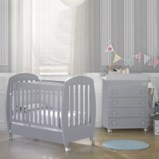 Дитяче ліжко Micuna Valeria Big Grey (140x70) МДФ / бук